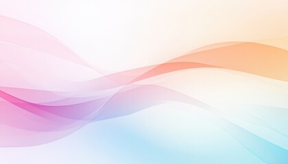 Leinwandbilder - Pastel Colored Wavy Abstract Background with Dynamic Flowing Lines and Gradient Design in Soft Smooth Texture and Artistic Dreamy Style