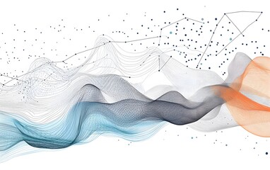 Poster - An abstract design featuring flowing lines and dynamic shapes in soft colors. This digital artwork captures movement and harmony, making it ideal for modern visual projects.