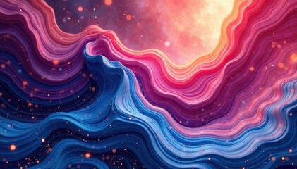 Wall Mural - abstract swirling marble, flowing colors, infinite pattern , light, kaleidoscope