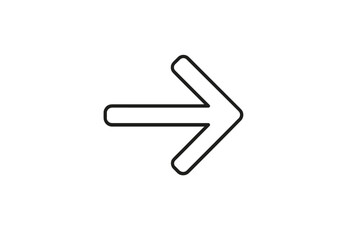 Poster - Vector illustration of a right arrow symbol indicating direction for various applications and uses in design and navigation