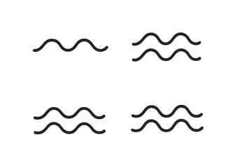Poster - Creative vector illustration of wavy lines arranged in a simple grid layout for artistic design purposes