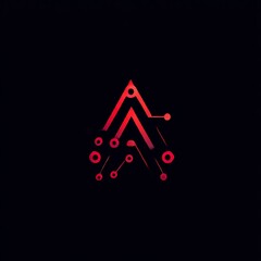 Poster - Abstract network symbol with a bold and futuristic design representation