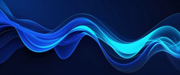 Wall Mural - dark neon blue and neon cyan color abstract background