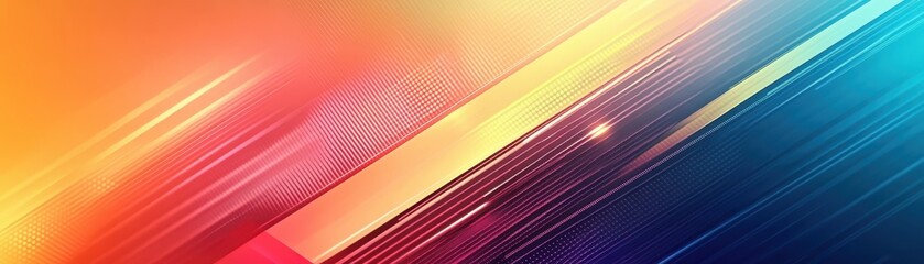 Fototapete - Abstract Orange And Blue Background with Geometric Pattern Dotted Lines Dynamic Light Effects and Gradient Colors for Modern Design Presentation Cover Decoration and Futuristic Look