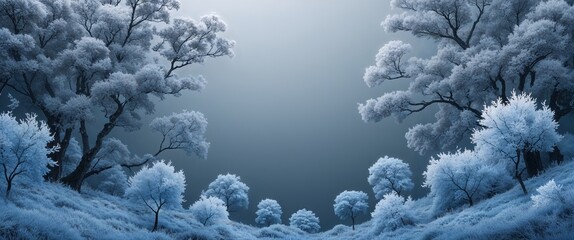 Wall Mural - plain frosty gray and chilly blue color abstract background