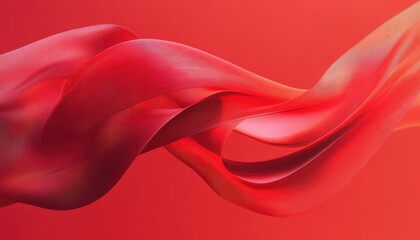 Fototapete - Abstract Red Wave with Pixelated Texture on Gradient Background a Modern Graphic Design Element