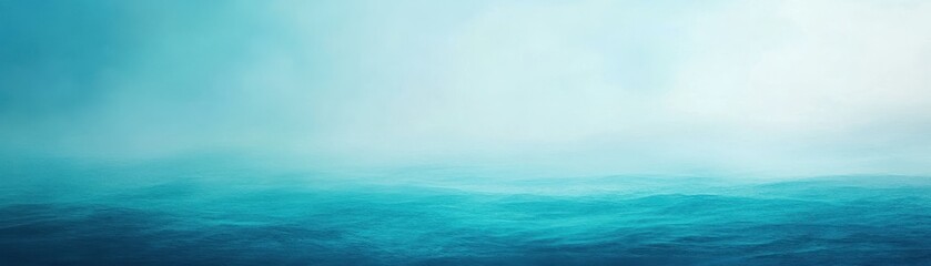 Aufkleber - Abstract Teal and Blue Ocean Water Background with Smooth Gradient Texture and Watercolor Effect for Wall Art and Decorative Design