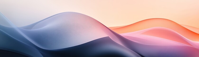 Fototapete - Abstract Wave Pattern with Gradient Colors Texture Background in Blue Orange and Pink Pixelated Style for Modern Digital Graphic Design