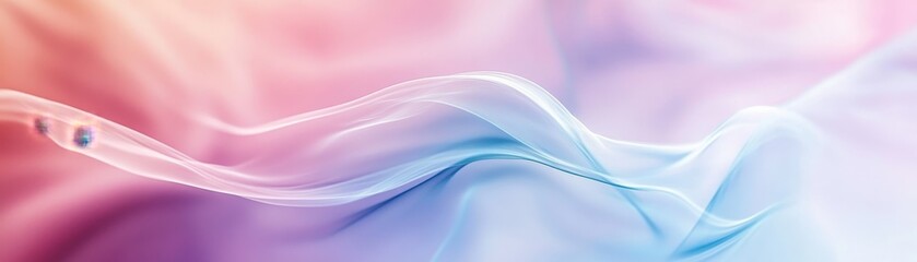 Fototapete - Abstract Wavy Background with Pink and Blue Gradient Smooth Lines and Soft Light Effects for Modern Digital Art Design and Futuristic Concept Visualization Rendering