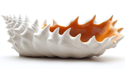 Poster - Elegant Shell with Intricate Spikes and Glossy Interior Finish