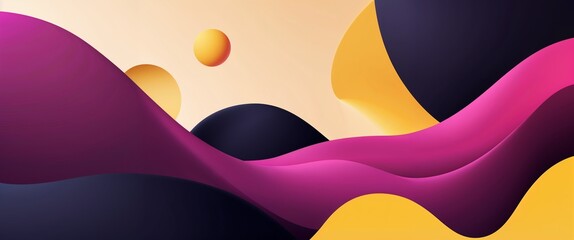 Wall Mural - dark fuchsia and light lemon color abstract background
