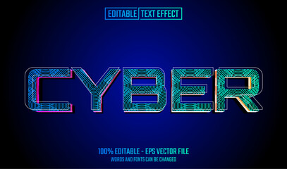 Wall Mural - cyber editable text effect