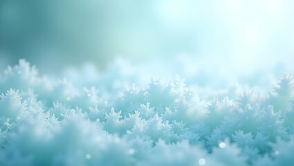 Poster - Serene Vision, An Abstracted Landscape of Winter Light and Delicate Textures, Capturing a Frozen Forest of Light and Shadow with an Ethereal Quality and Subtle Brilliance