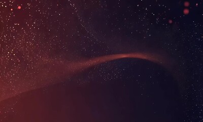Fototapete - Abstract digital wave of glowing particles and energy flows in a dark background.