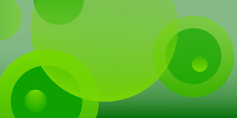 Poster - Abstract green background with circles. Dynamic shapes composition. Eps10 vector