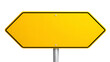 © THESUN - yellow blank road sign isolated on transparent background