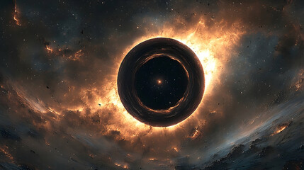 Wall Mural - Cosmic ring of fire in a distant galaxy.