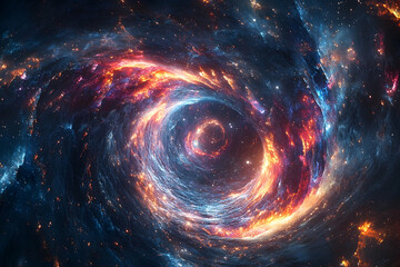 Wall Mural - A swirling vortex of cosmic energy in deep space.