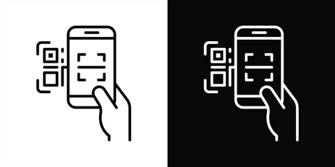 scanning code icon. contain payment, mobile payment, purchase, qr code, mobile phone payment qr code