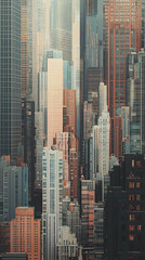  Abstract City Skyline Digital Art