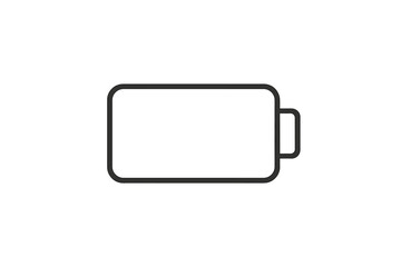 Poster - Battery icon vector illustration representing low power level indicating urgent need for charging or replacement