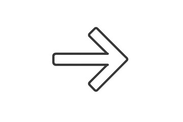 Poster - Arrow icon illustrating direction and movement in a clean and simple vector style for design applications