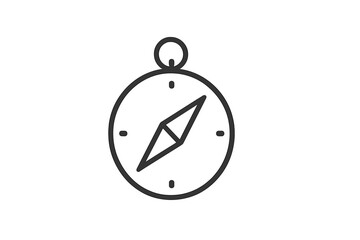 Poster - Vector illustration of a classic compass symbolizing navigation and exploration in various terrains