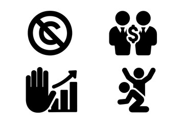 Poster - vector illustration icon set depicting business, finance, and growth concepts for digital use