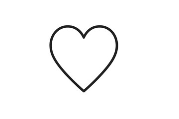 Poster - Simple vector illustration of an outlined heart ideal for romantic themes in design projects and digital media