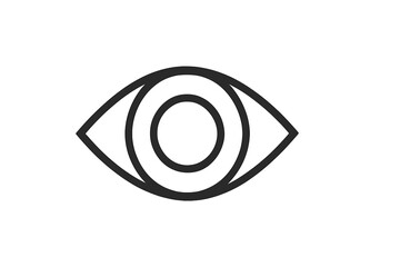 Poster - Stylized vector illustration of an eye design emphasizing focus and perception in modern art