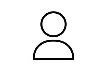 Fototapete - Simple vector illustration icon representing a person with minimal design for creative, professional, or educational usage