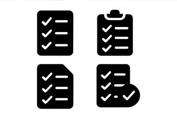 Poster - Checklist icons for task organization and management in digital applications or printed materials