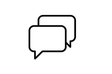 Poster - Vector illustration icon of two speech bubbles representing conversation and communication in modern design
