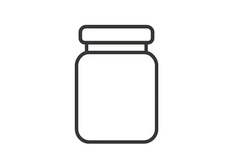 Poster - Simple vector illustration of a jar with a lid, suitable for various designs and projects