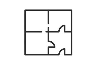 Poster - Vector illustration of a puzzle piece icon representing problem solving and creativity
