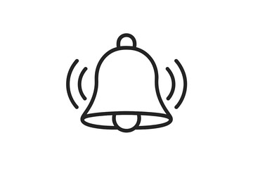 Fototapete - Bell icon representing notifications and alerts in a simple vector illustration style for digital communication tools