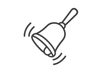 Poster - Simple vector illustration of a ringing bell icon representing communication and notification in various applications