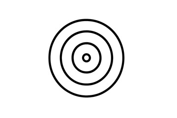 Poster - Simple vector illustration of concentric circular shapes highlighting design elements in a minimalist style