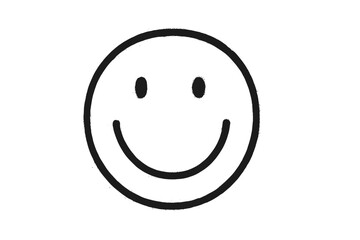 Poster - Vector illustration of a simple smiling face icon showcasing happiness and positivity in design elements