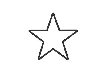 Fototapete - Outline of a star icon suitable for various graphic design projects and applications in modern vector style