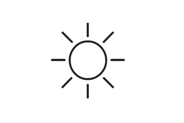 Poster - Simple vector illustration of a sun icon with rays emanating outward