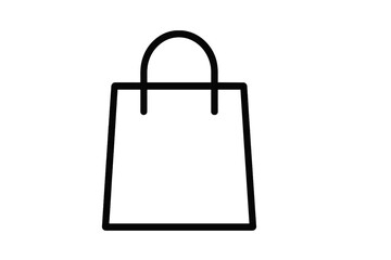 Poster - Minimalist vector illustration of a shopping bag designed for e-commerce and retail applications