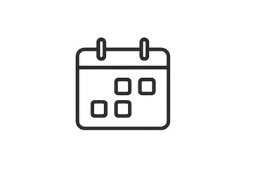 Poster - Vector illustration of a calendar icon symbolizing scheduling and planning for events throughout the year