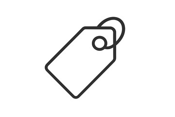 Poster - Vector illustration icon of a blank price tag with a circular loop for attachment suitable for various design applications