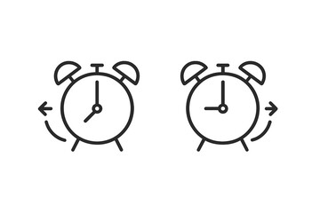 Poster - Clock icon design representing time management and reminders in a simple vector illustration format