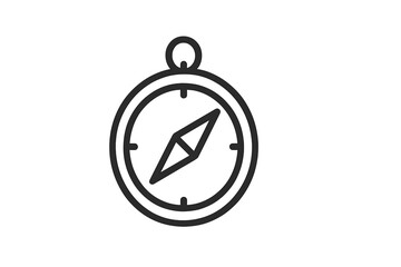 Poster - Vector illustration icon of a compass symbolizing direction and navigation for outdoor adventures and exploration