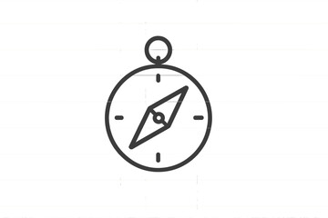 Poster - Compass vector illustration depicting navigation in outdoor adventure themes and discovery activities