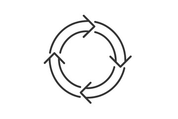 Poster - Vector illustration of recycling arrows symbolizing sustainability and environmental awareness in modern design