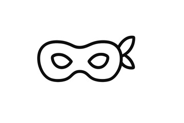 Poster - Simple vector illustration of a playful mask with unique design elements for creative applications