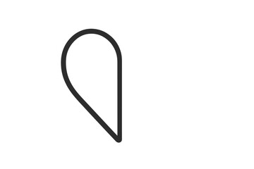 Poster - Vector illustration icon of a tear-drop shaped marker symbol suitable for maps or location services